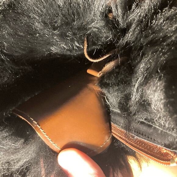 Prada Tobacco Burnished Leather Fur Combat Boot Orig $1400 Sz 38 / 7.5 8~ Mint - Picture 10 of 12